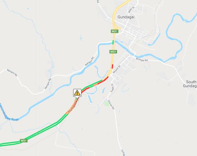 BE CAREFUL: Commuters should exercise caution and allow extra travel time on the Hume Highway South Gundagai. 