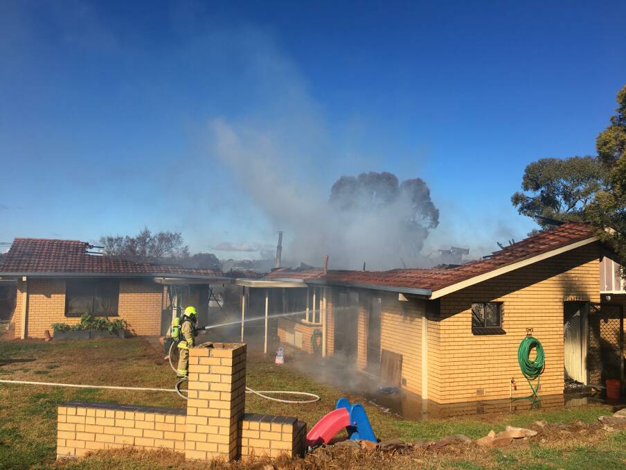 NSW Fire and Rescue are currently fighting a fire on Walster Street, Junee. Picture: Supplied