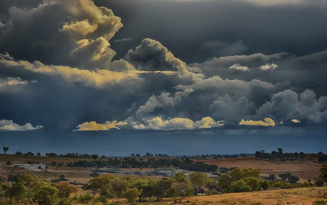 BIG WET: The system sitting over Junee on Saturday. Photo: Struan Timms Photography. 