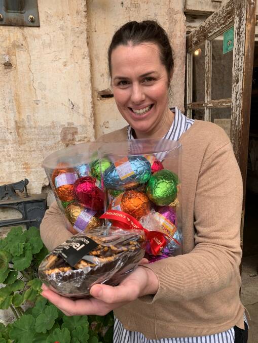 BUSY: Lauren Walden from the Junee Licorice and Chocolate Factory, which has seen a boom in online purchases this year. Picture: Contributed 