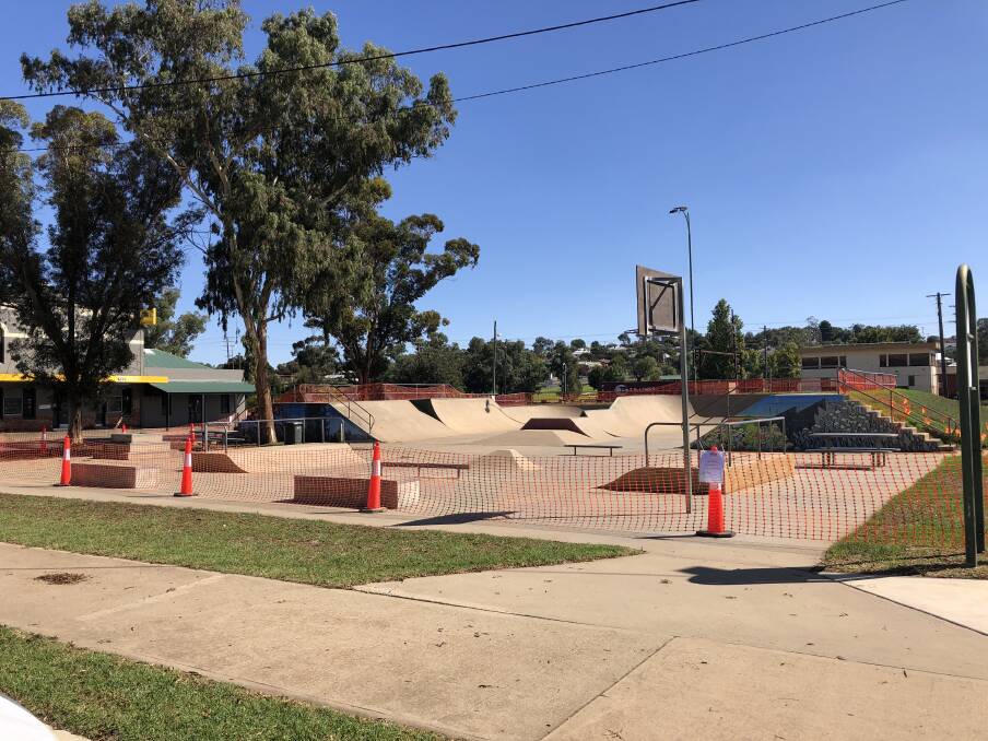 CLOSED: The Junee Skate Park and other public recreational facilities across the town are fenced off after a government ban. Picture: Contributed
