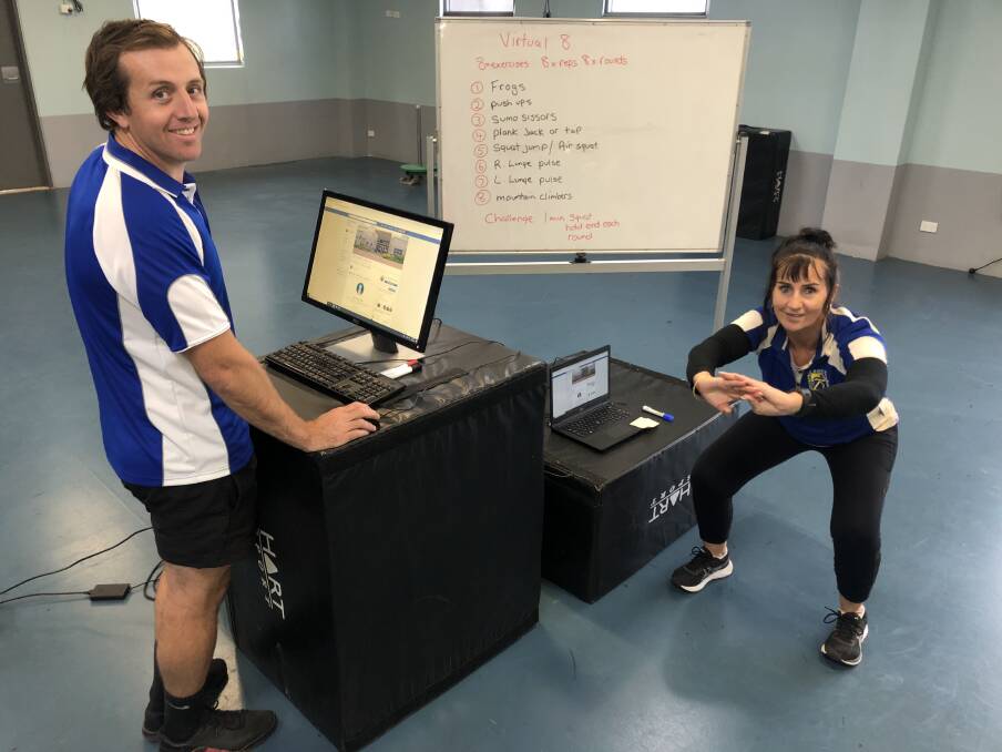STAYING CONNECTED: Recreation Centre coordinator Ben Brown and health and fitness coordinator Jenny Read. Picture: Contributed