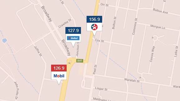 The NSW Government's FuelCheck website displays prices in Junee.