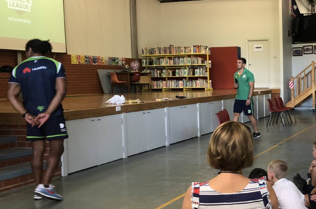 NRL superstar visits Junee schools to promote wellbeing