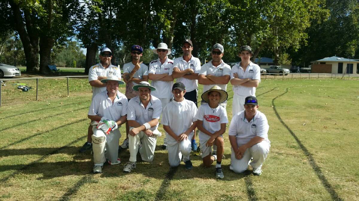 WINNERS: The winning Junee Loco Stallions cricket side in March 2017. Junee defeated Family Hotel by 133 runs in the Hogan Cup final. Can they knock off Coolac this weekend?