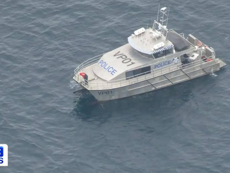The wreckage of a former military jet that crashed has been recovered from Port Phillip Bay. (HANDOUT/CHANNEL NINE)