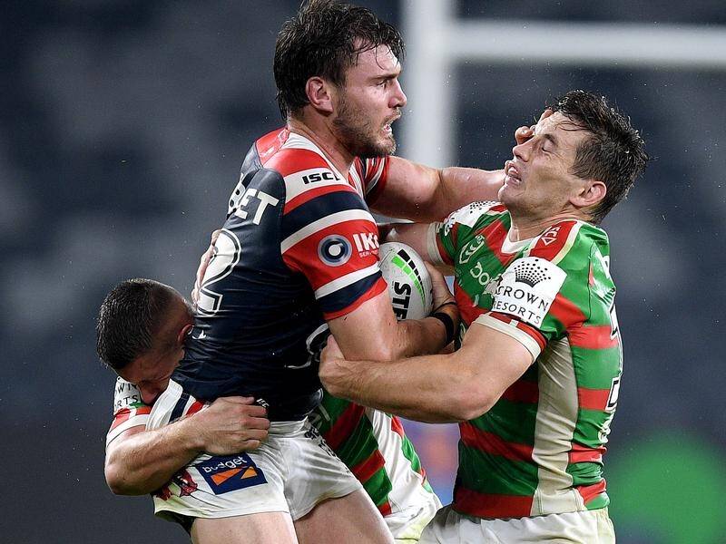 Cameron Murray (r) will return to lock for the Rabbitohs against Melbourne on Friday.