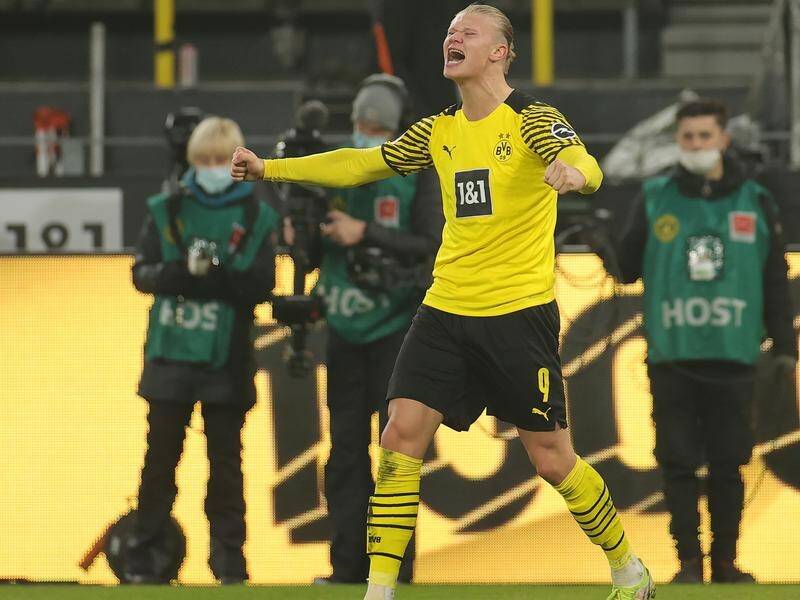 Erling Haaland netted twice in Borussia Dortmund's 5-1 thrashing of Freiburg in the Bundesliga.