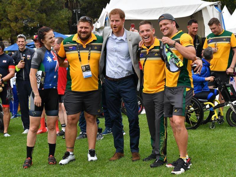 Damien Irish, second from left, says the Invictus games gave him a new lease on life.