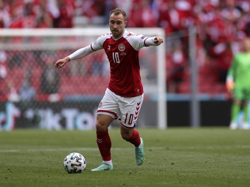 Christian Eriksen in the fateful Euro 2020 match before his collapse shocked world football.