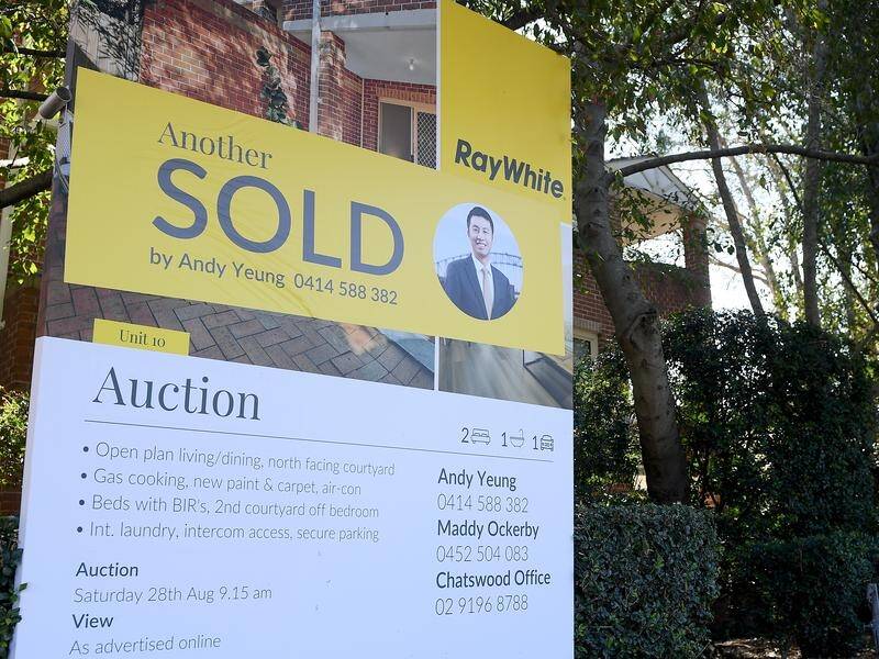 Sydney housing prices fell 2.2 per cent in July but were up 1.6 per cent for the year. (Dan Himbrechts/AAP PHOTOS)