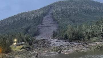 Five people have been killed in a landslide near Wrangell, in southeastern Alaska. (AP PHOTO)
