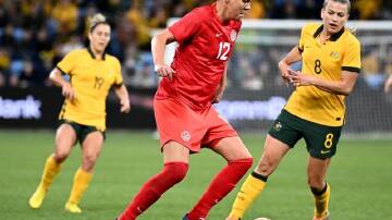 Canadian soccer legend Christine Sinclair will face Australia for her final two international games. (Dan Himbrechts/AAP PHOTOS)