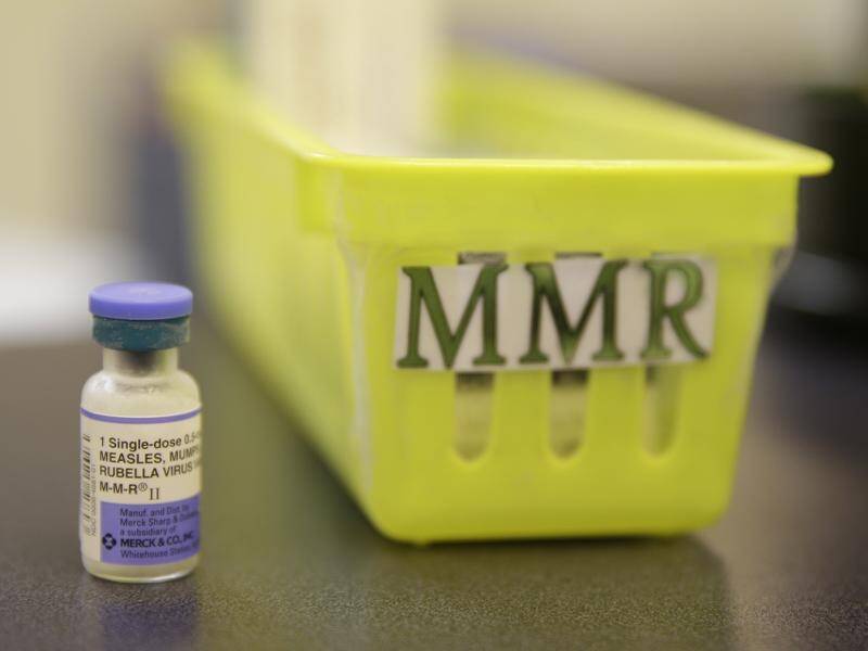 The measles-mumps-rubella vaccine is included on the National Immunisation Program. (AP PHOTO)