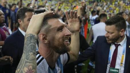 Argentina's Lionel Messi is focused on leading his country's Copa America defence in the US in 2024. (AP PHOTO)