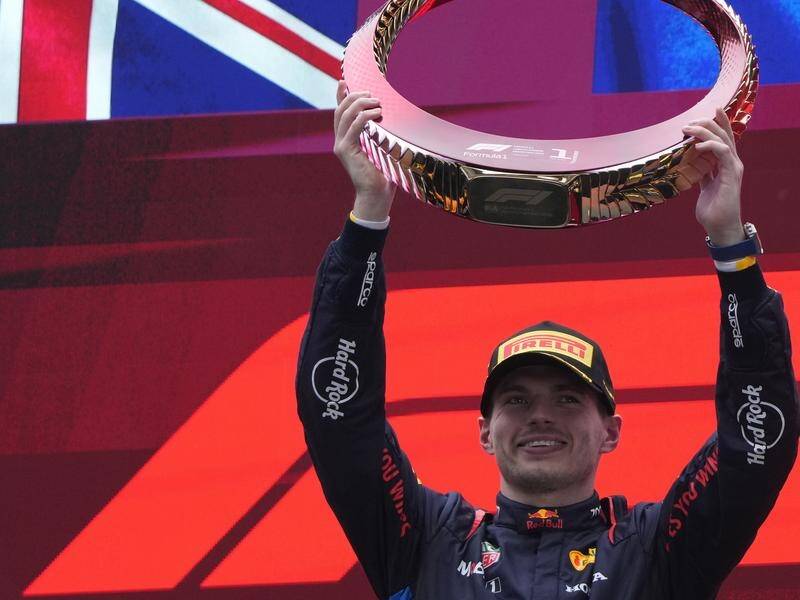Max Verstappen, seen after winning the Chinese GP, could be lured to Mercedes, says Toto Wolff says. (AP PHOTO)