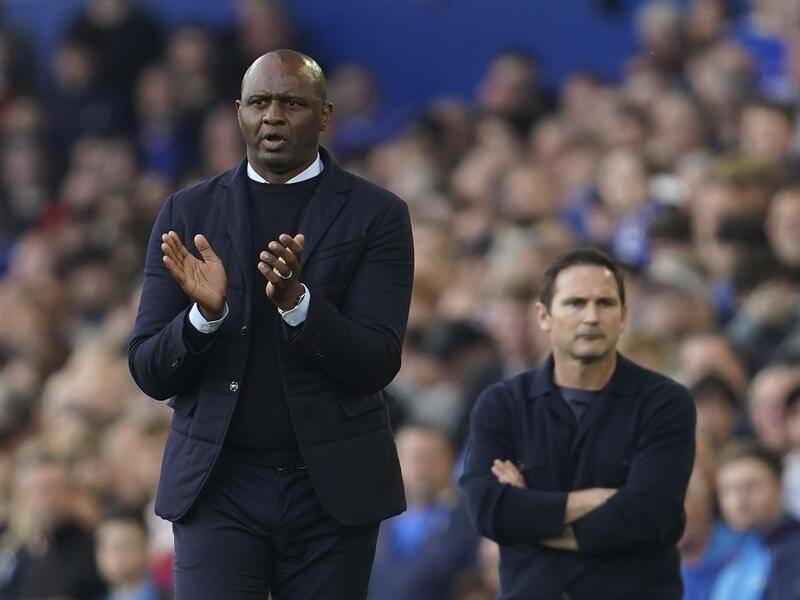 Crystal Palace's Patrick Vieira could be in strife for appearing to kick out at an EPL fan.