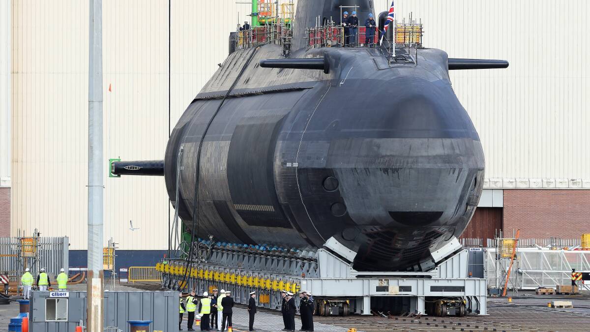 One of the UK's Astute-class nuclear-powered submarines. Australia will manufacture its own nuclear submarines over the next two decades. Picture: Getty Images