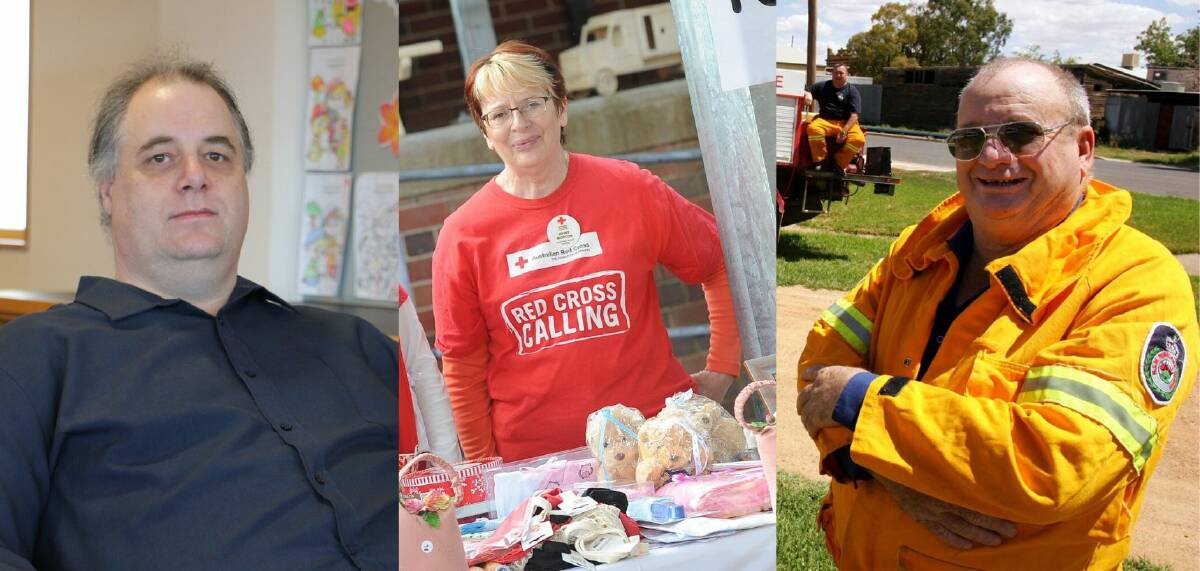 WORTHY CANDIDATES: Nicholas Pyers, Jenny Morton and Paul Holdsworth all give their time, effort and generosity to Junee and as such have been nominated as candidates for this year's Citizen of the Year.