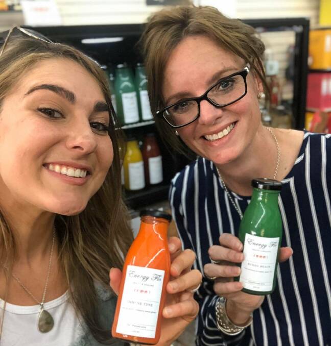 YOUNG ENTREPRENEUR: West Wyalong woman Paris Rose created a cold press juice business which features on the Buy from the Bush campaign, and Member for Cootamundra Steph Cooke is keen to give it a try. Picture: Contributed