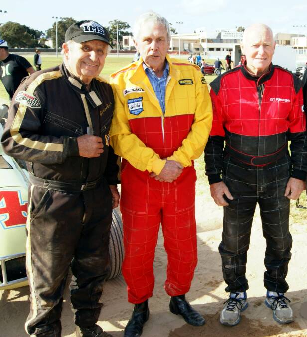 ETERNAL PASSION: Gordon Benny, Bob Pymble and Peter Bowland will never lose their love of racing and vintage vehicles. Picture: Contributed