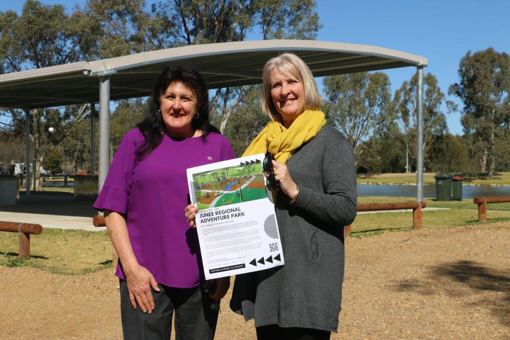ROLL OUT: Junee Shire Council's Narelle Hobson and Maria Turner are keen to turn plans for an adventure playground into a reality. Picture: Jessica McLaughlin