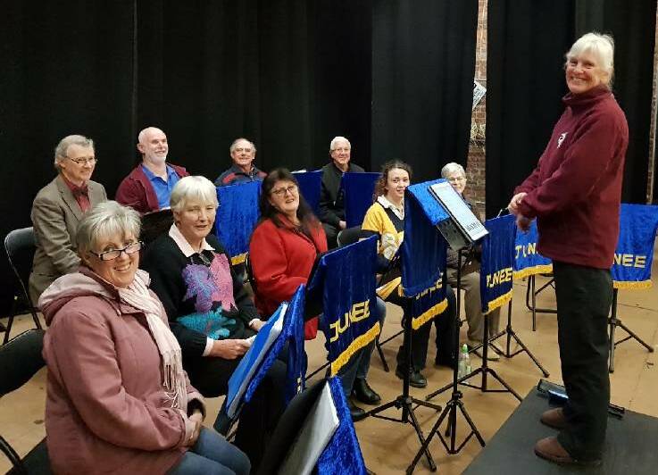 HIGH NOTE: The Junee Community Choir rehearsing in the Athenium Theatre. Picture: Judy Emberson
