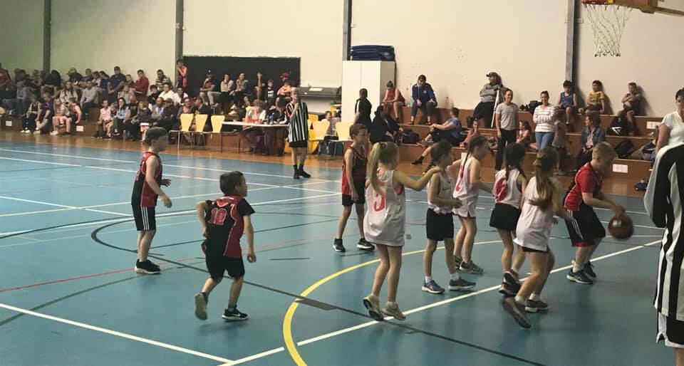 DEBUT EVENT: Children at the first Junior Gala Day lapped up the opportunity to get on the courts and have a go at basketball. Picture: Contributed