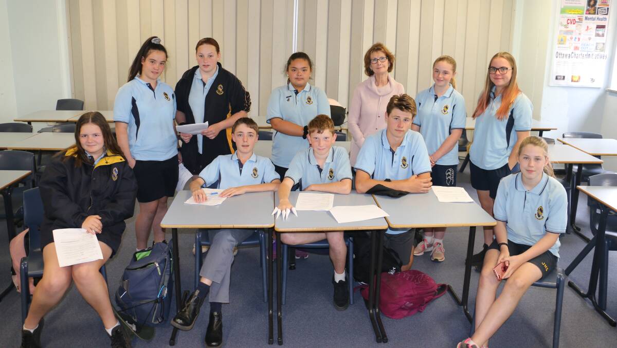 PERFORMERS: Students at Junee high have their first practice. Picture: Jessica McLaughlin