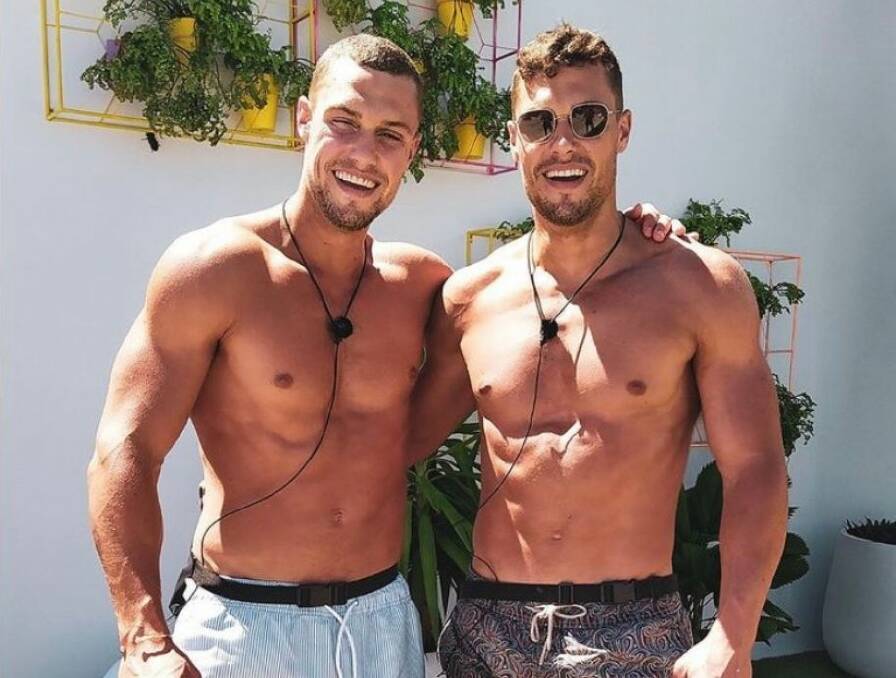 Josh and Luke during their time on Love Island in 2019. Picture: The Block Shop