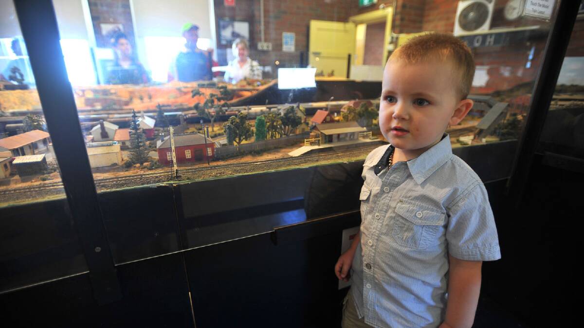 Mason Miller, 2, at the Roundhouse Museum. Picture: Addison Hamilton