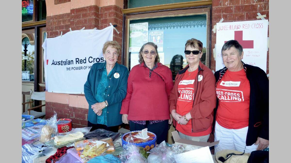 Brenda Schultz, Shirley Le Cerf, Jenny Morton and Pam Halliburton from Junee-Illabo Red Cross. Picture: Declan Rurenga